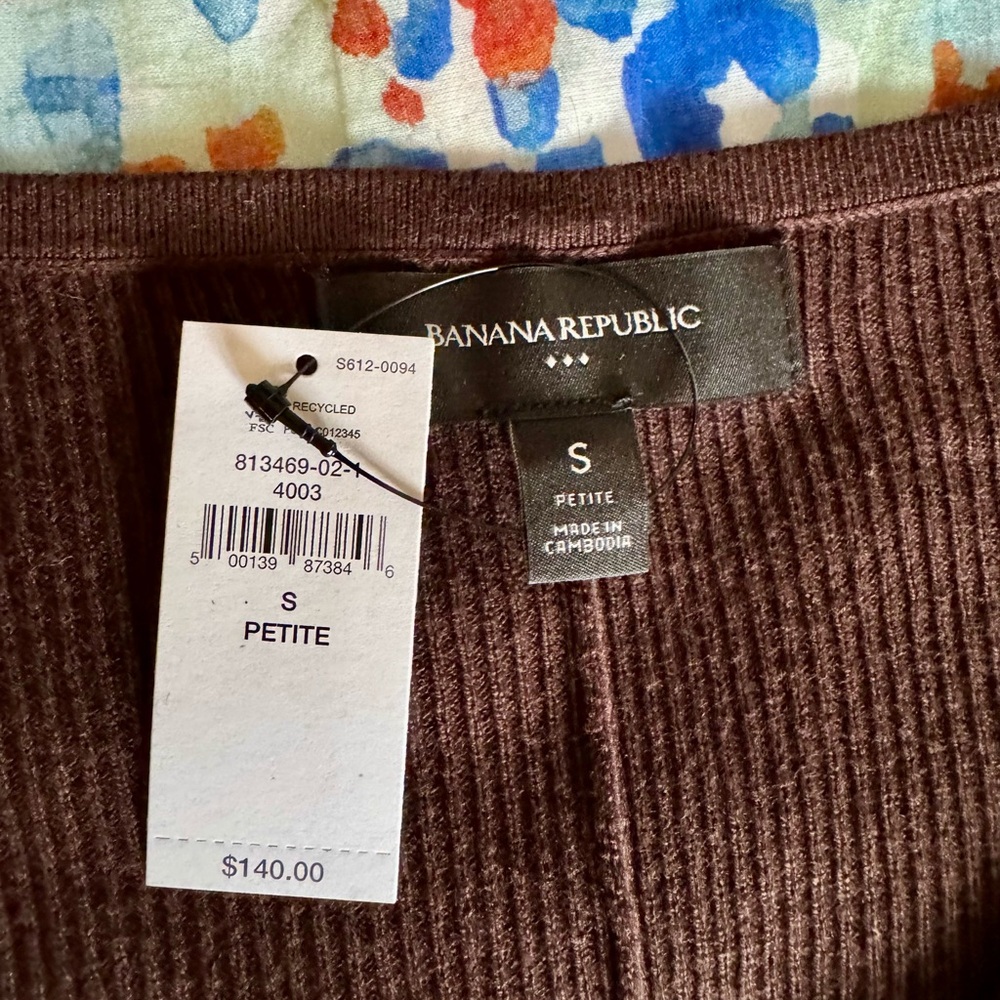 NWT Banana Republic Chocolate Brown Sweater Dress - Picture 2 of 4